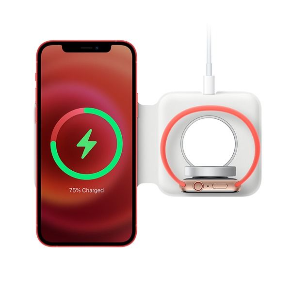 شاحن لاسلكي ثنائي Apple MagSafe | أبيض شاحن لاسلكي ثنائي Apple MagSafe | أبيض